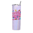 20oz Stainless Steel Tumbler Straw & Lid - Shimmer Pink