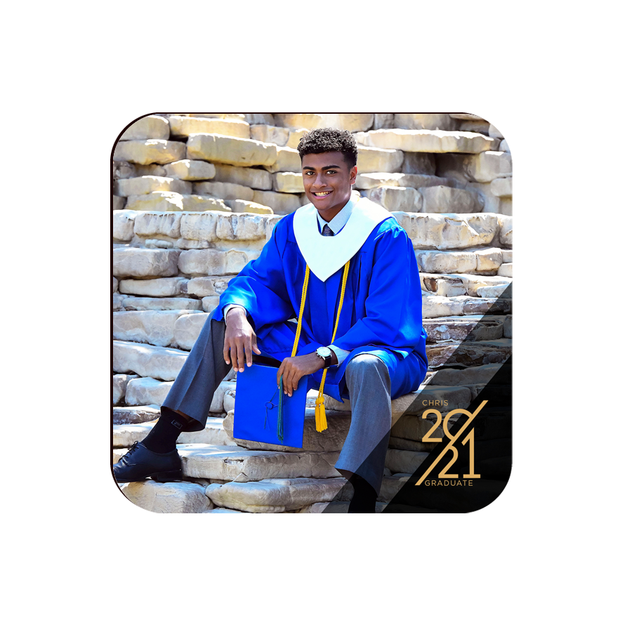 Blank Gloss Hardboard 3.75" Coaster : Square w/Cork Back 