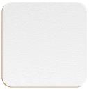 White square textured hardboard coaster