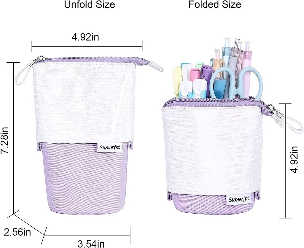 Desk Pop up Pencil Case Organizer - Purple