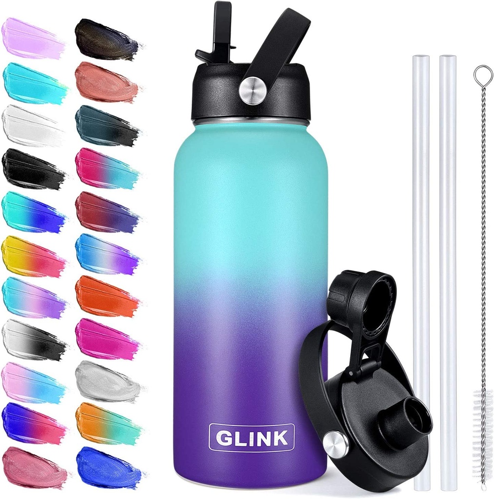 GLINK 32oz Stainless Steel Water Bottle - Aurora