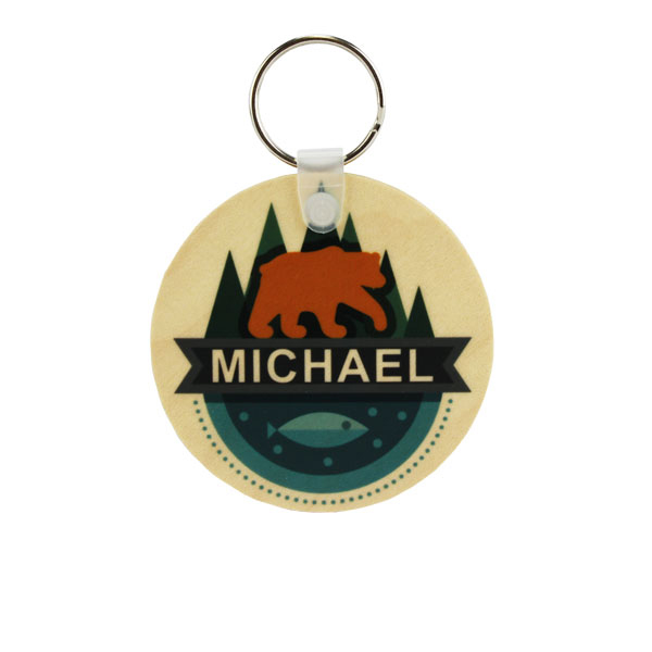 Keychain Maple Wood 2.5" Round