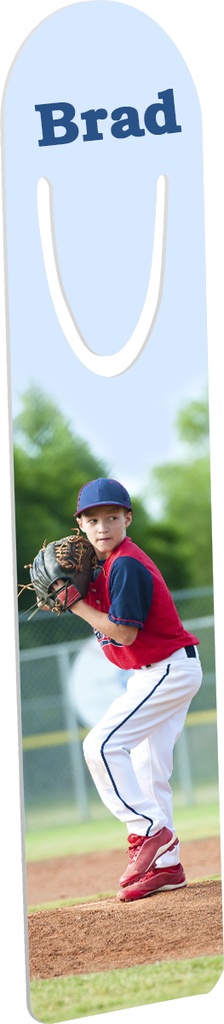 Bookmark : 1.25" x 5" Gloss White