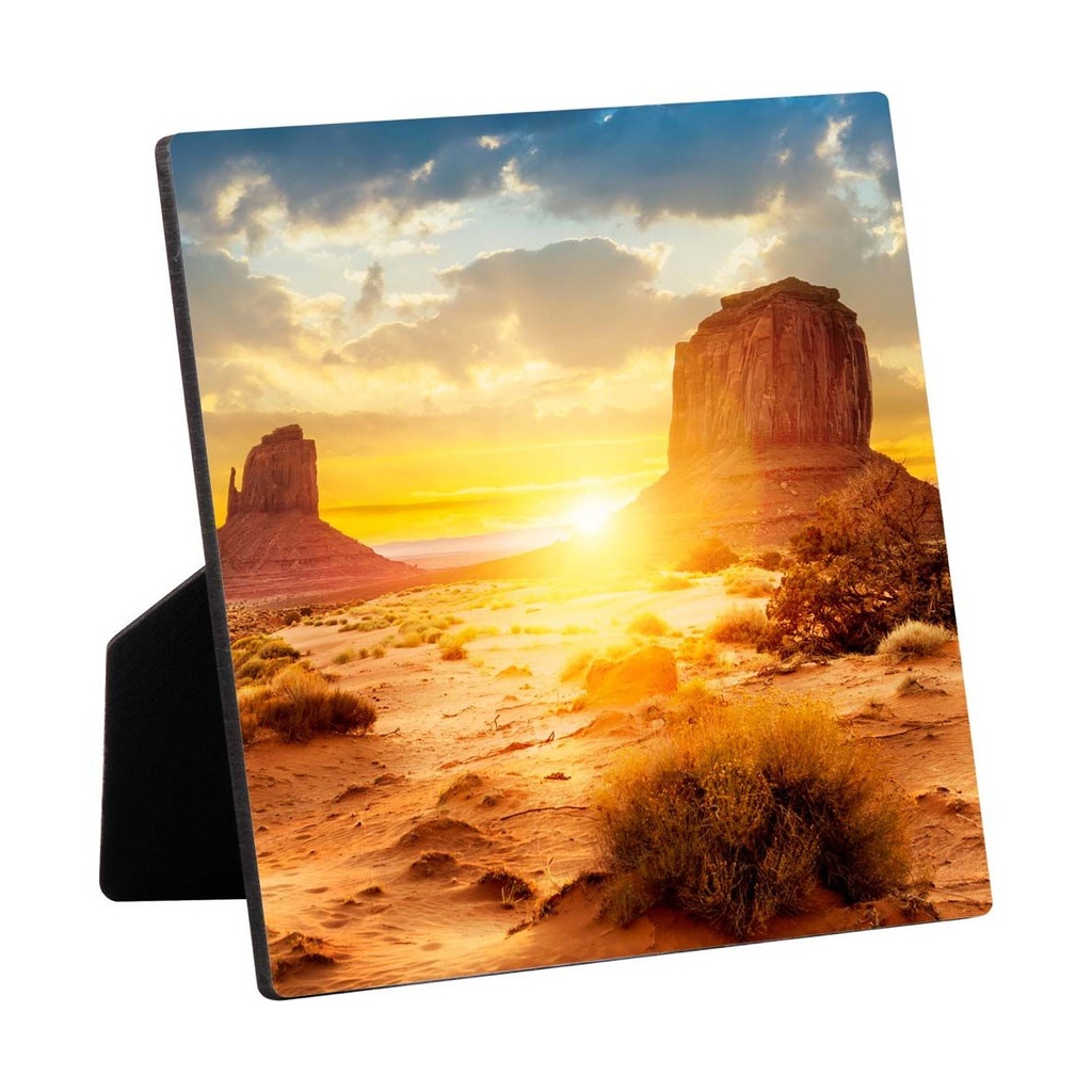 Photo Panel - 6" x 6" - Gloss White w/Easel - Hardboard