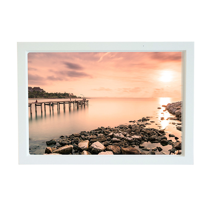 White Coated Wood Rect. Frame 11.81"X8.26"