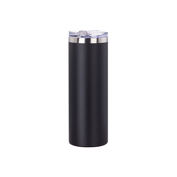 [SS-SST-B20E] 20oz Powder Coated Stainless Steel Tumbler - Black