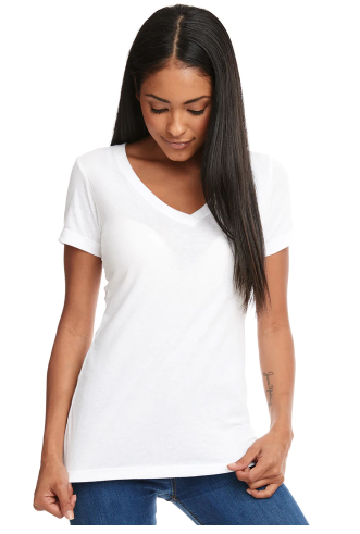 [SS-N1540WhiteXS] Ladies' Ideal V-Neck Tank (XS, White)