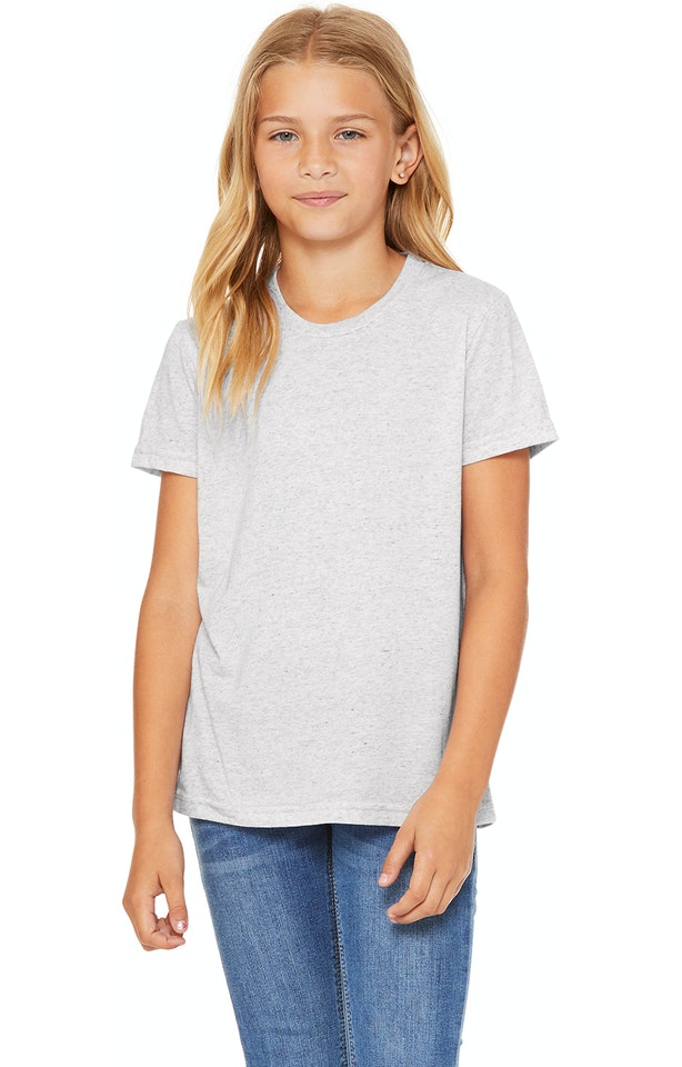 [SS-3413YWhite Fleck TriblendS] Youth Triblend Tee (S)