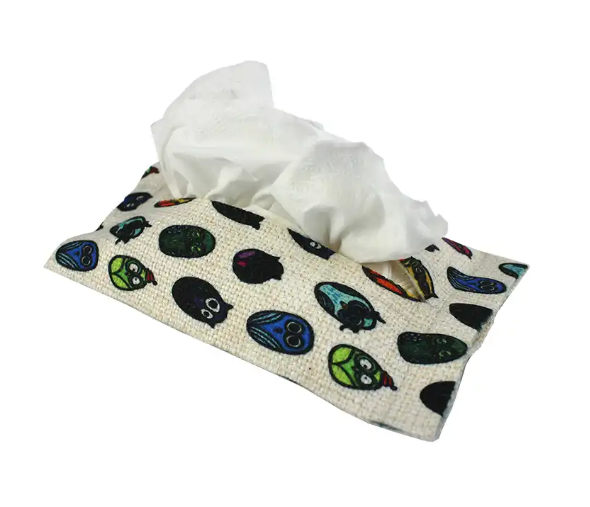 Linen tissue holder - travel size