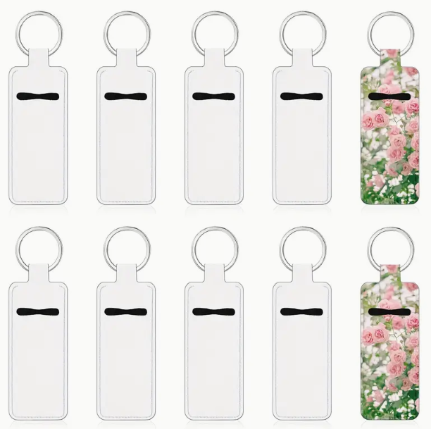 Neoprene Lip Balm Holder Keychain