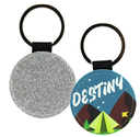 Keychain, PL,1S, Silver, Round 2" 