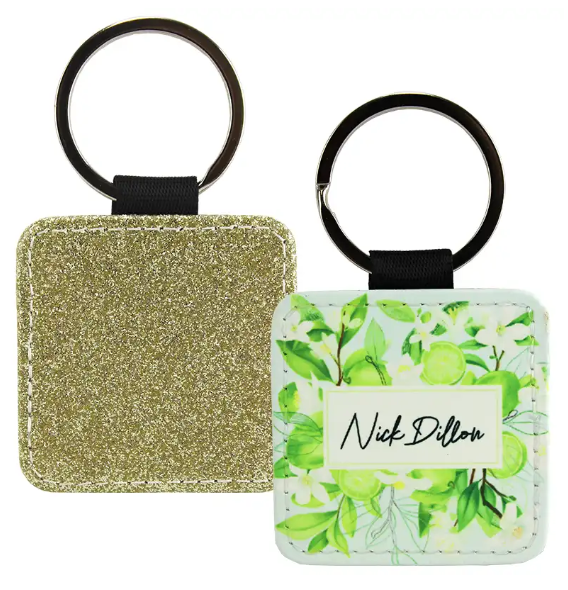 Keychain, PL,1S, Gold, Square 2"X2"  