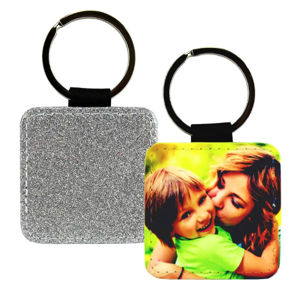 Keychain, PL,1S, Silver, Square 2"X2"   