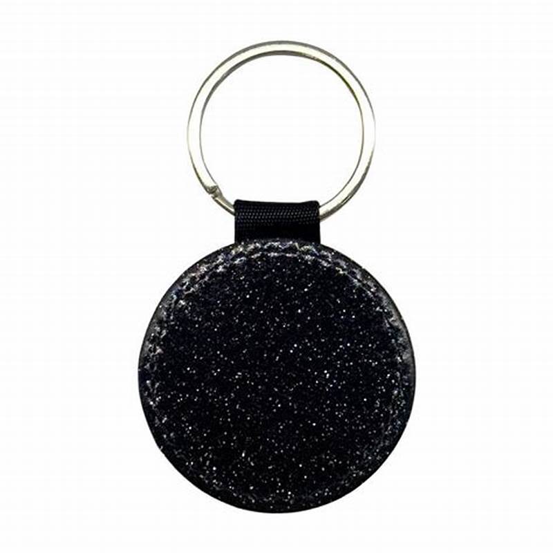 Keychain, PL 1S, Black, Round 2" 