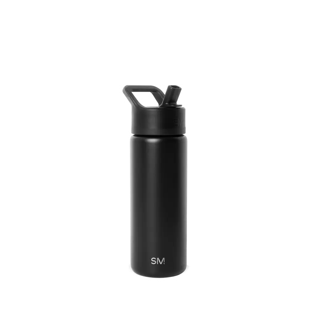 SLM Summit Water Bottle with Straw Lid 18OZ - Midnight Black