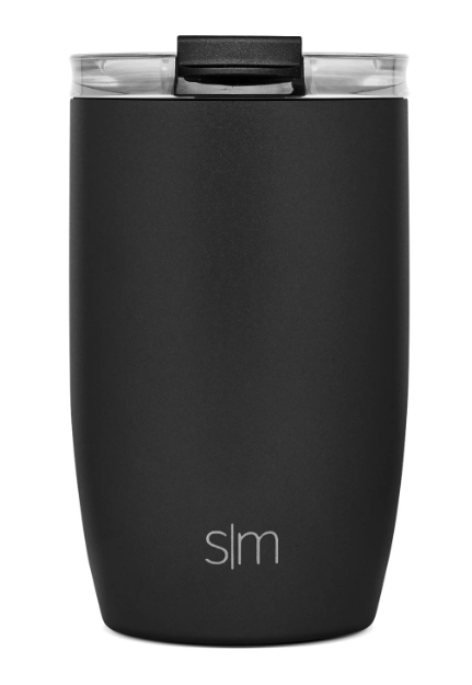 SLM Voyager Travel Mug with Clear Flip Lid & Straw 12OZ - Midnight Black