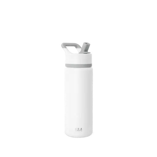 [SS-SLMSUMMIT18OZ-WHITE] SLM Summit Water Bottle with Straw Lid 18OZ - Winter White