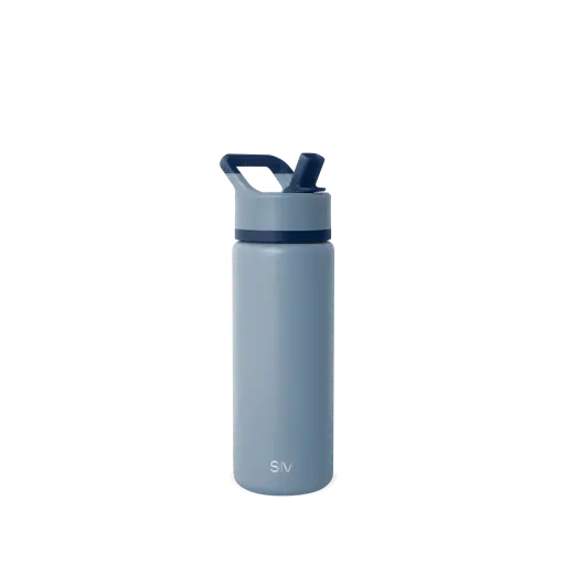 [SS-SLMSUMMIT18OZ-BLUE] SLM Summit Water Bottle with Straw Lid 18OZ - Blue Dune
